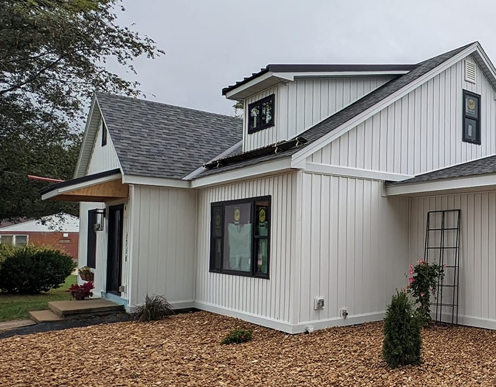 Home with white siding